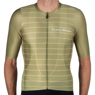 Pedal Mafia Past Times Jersey - Olive - SpinWarriors
