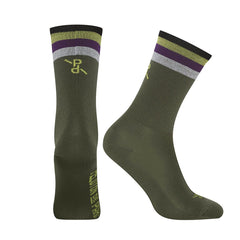 Peloton de Paris PLTN Socks - Popsicle Khaki/Yellow - SpinWarriors