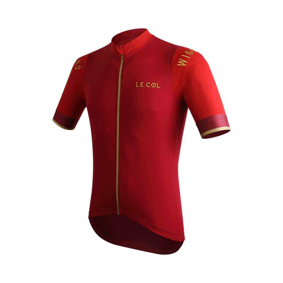 Le Col By Wiggins Hors Categorie Jersey - Red/Gold - SpinWarriors