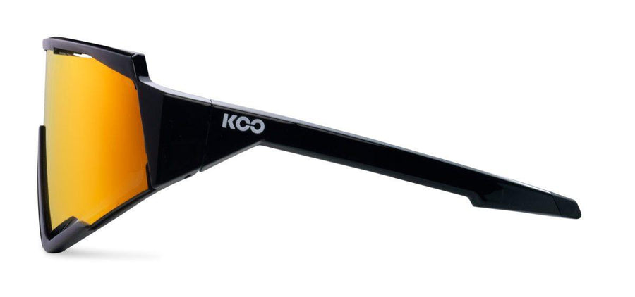 KOO Spectro Black/Red Sunglasses - Red Mirror Lens - SpinWarriors