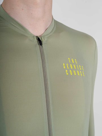 The Service Course Short Sleeve Lightweight Jersey Mens - Oil Green