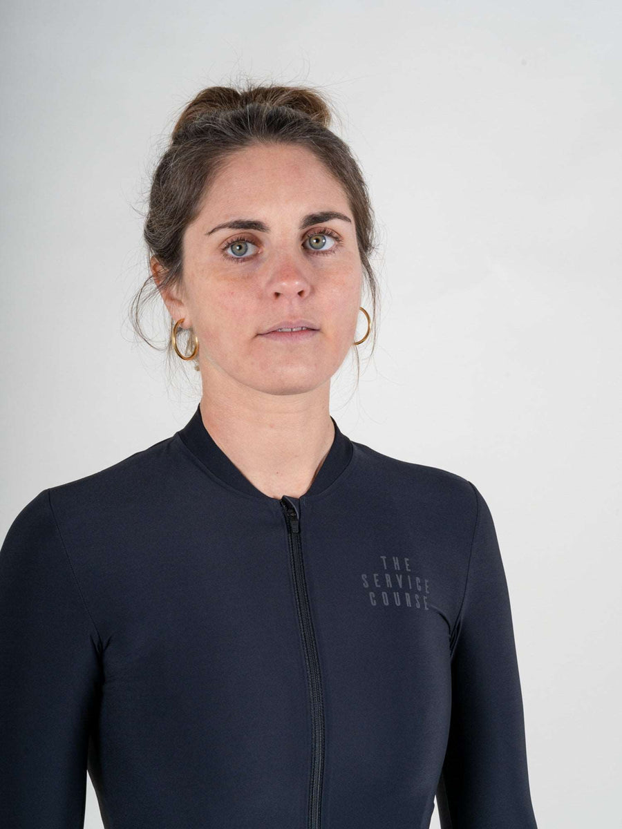 The Service Course Long Sleeve Training Jersey Women - Jet Black