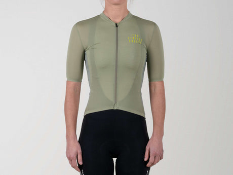 The Service Course Short Sleeve Lightweight Race Jersey Women - Oil Green