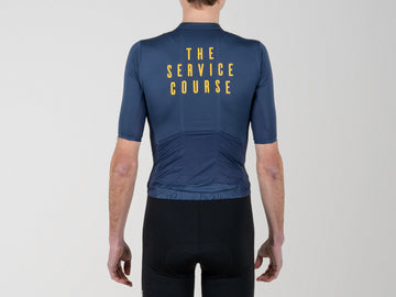 The Service Course Short Sleeve Lightweight Jersey Mens - Blue Night