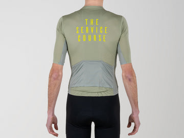 The Service Course Short Sleeve Lightweight Jersey Mens - Oil Green