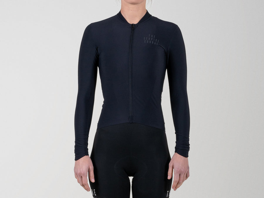 The Service Course Long Sleeve Training Jersey Women - Jet Black