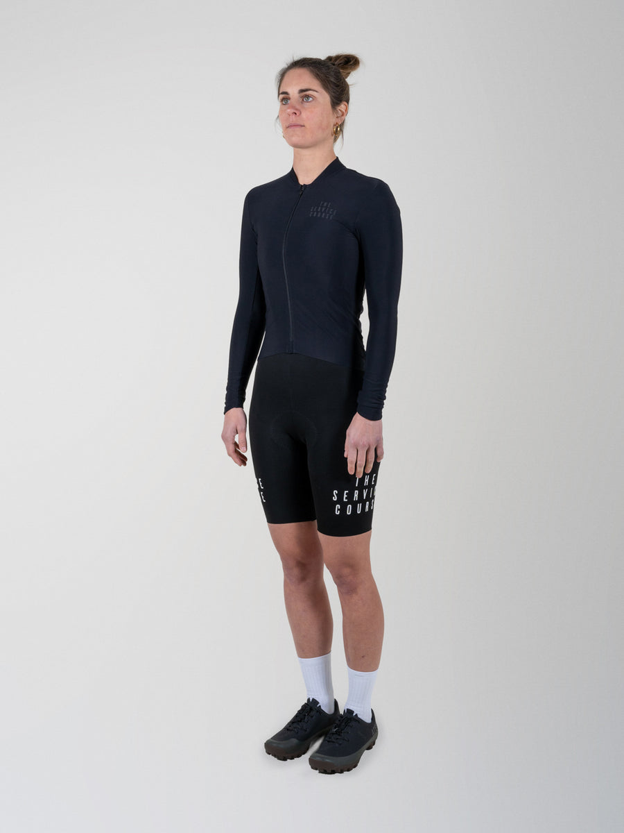 The Service Course Long Sleeve Training Jersey Women - Jet Black
