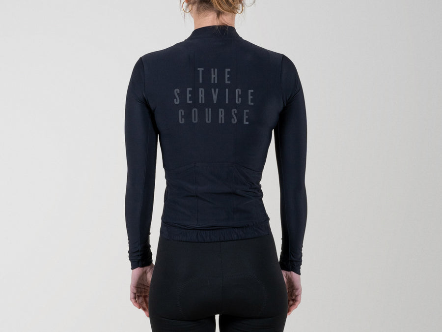 The Service Course Long Sleeve Training Jersey Women - Jet Black