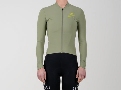 The Service Course Long Sleeve Training Jersey Women - Oil Green