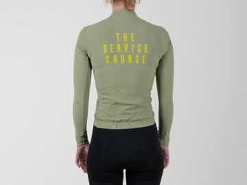 The Service Course Long Sleeve Training Jersey Women - Oil Green