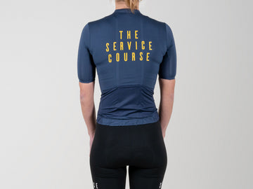 The Service Course Short Sleeve Lightweight Race Jersey Women - Blue Night
