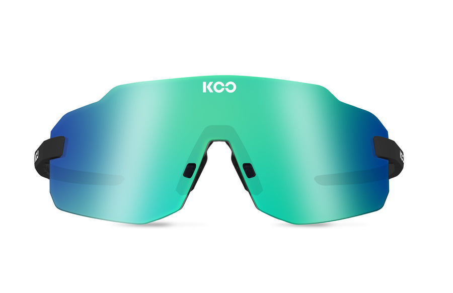 KOO Supernova Black Matt/Green Sunglasses - Green Mirror Lens