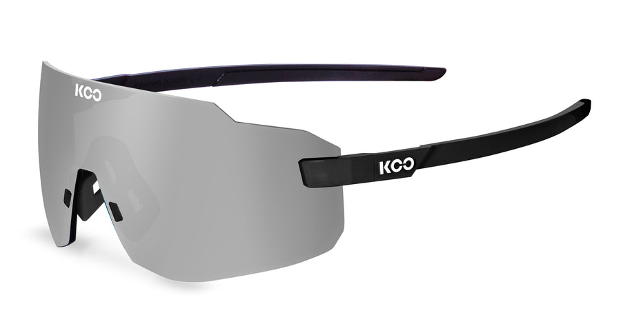 KOO Supernova Black Matt/Silver Sunglasses - Silver Mirror Lens