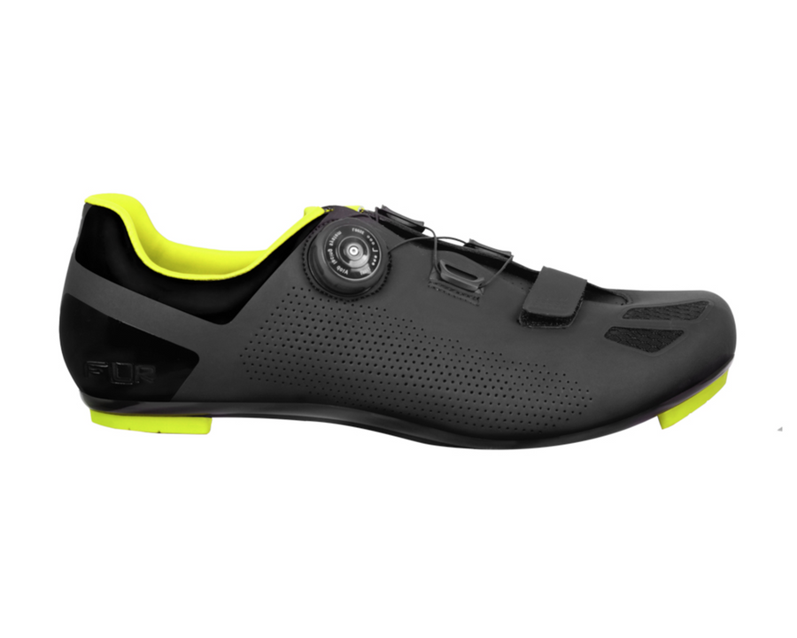 FLR F-11 Road Shoes - Black/Yellow - SpinWarriors