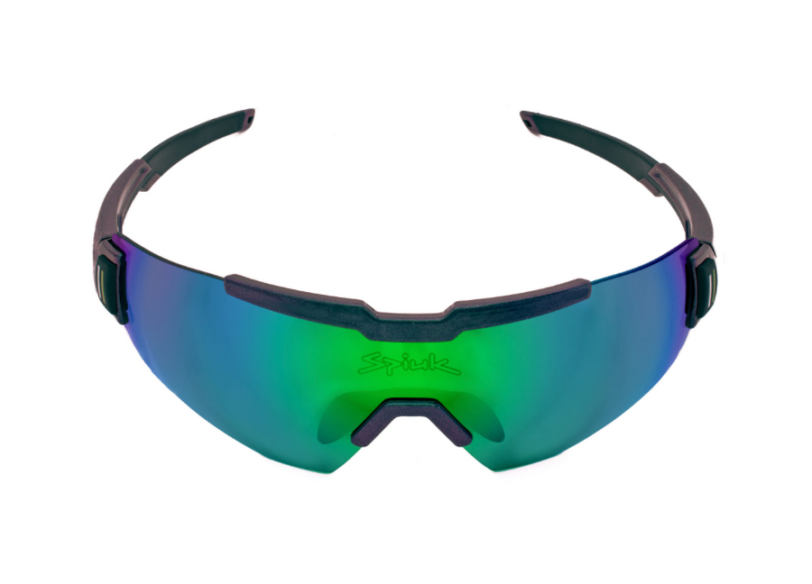 Spiuk Profit Iridescent Cycling Glasses - Mirrored Green Lens