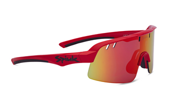 Spiuk Skala Red/Black Cycling Glasses - Mirrored Red Lens