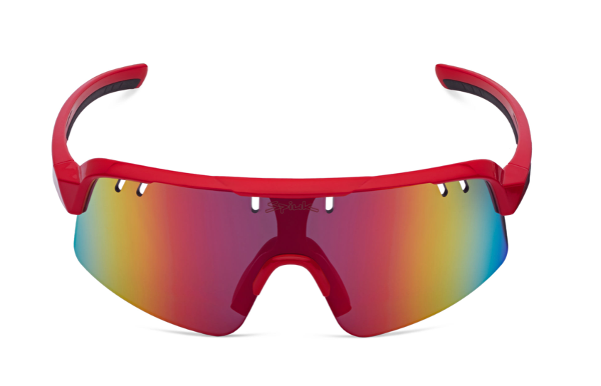 Spiuk Skala Red/Black Cycling Glasses - Mirrored Red Lens