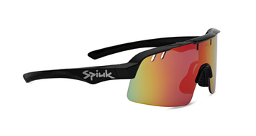 Spiuk Skala Black Cycling Glasses - Mirrored Red Lens