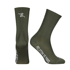 Peloton de Paris Signature PLTN Socks - Khaki - SpinWarriors