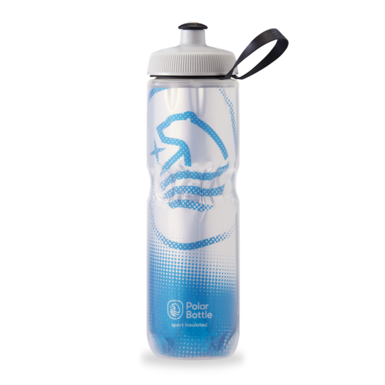 Polar Bottle Sport Insulated - Big Bear Silver/Cobalt Blue - SpinWarriors