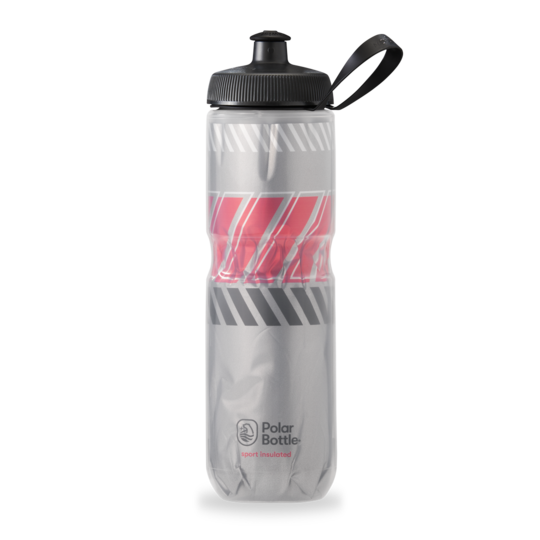Polar Bottle Sport Insulated - Tempo Silver/Racing Red - SpinWarriors