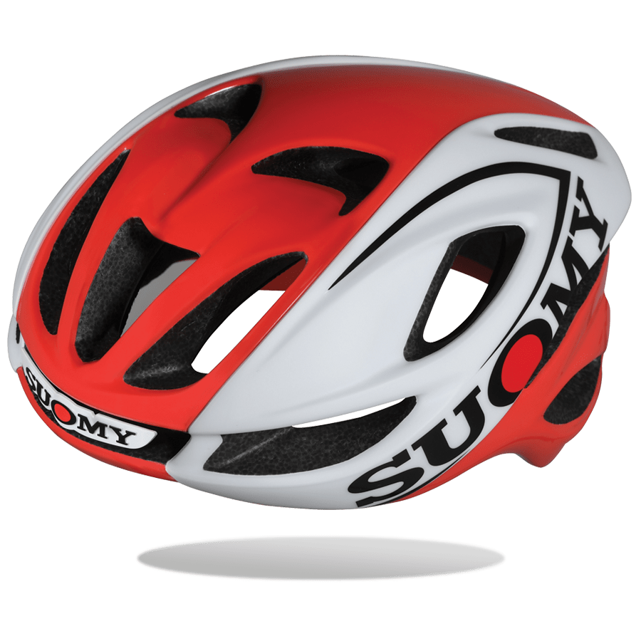Suomy Glider Helmet - White/Red - SpinWarriors