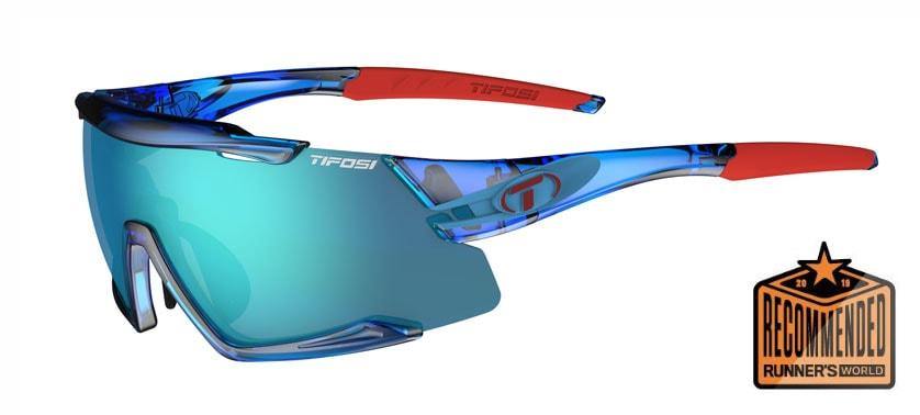 Tifosi Aethon Crystal Blue Sunglasses - Clarion Blue, AC Red & Clear Lenses - SpinWarriors