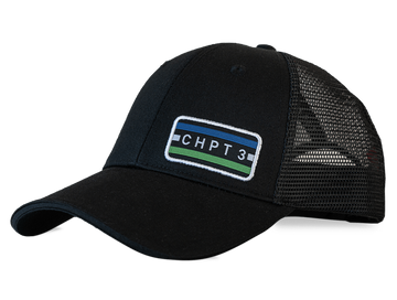 CHPT3 Stripe Cap - Black - SpinWarriors