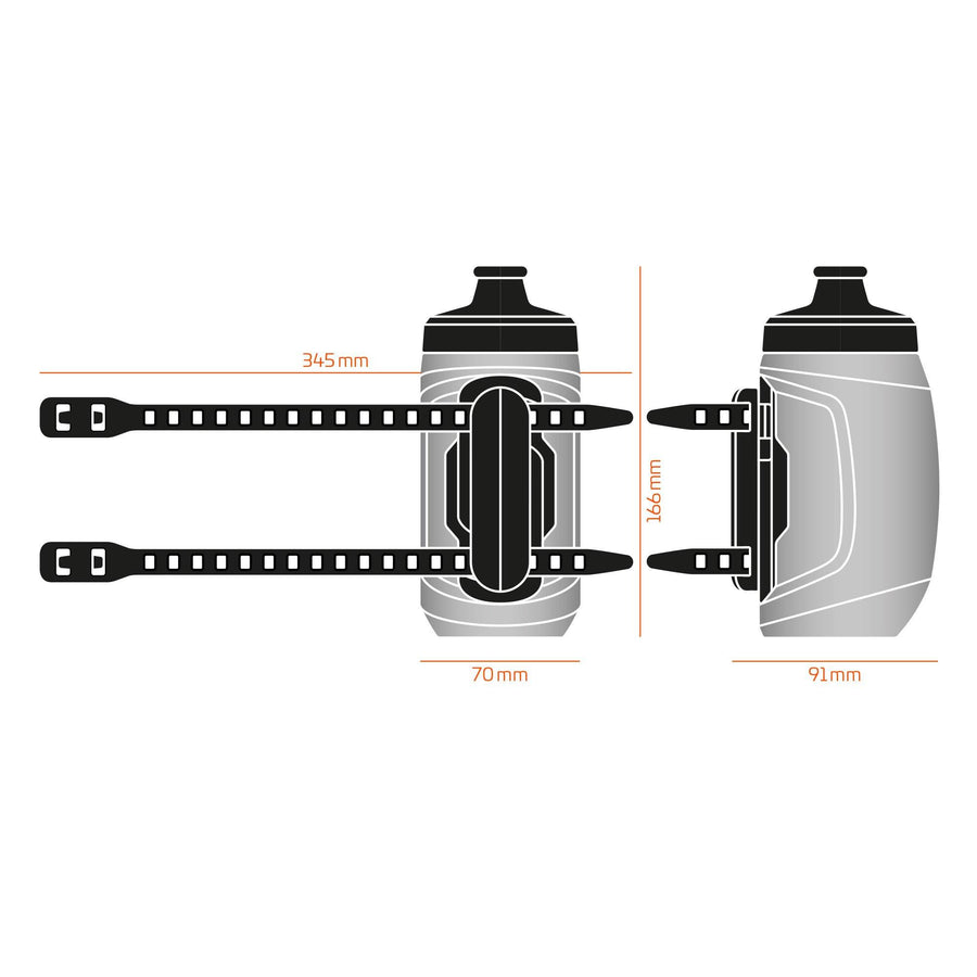 Fidlock Twist Bottle 450 + Uni Base - Transparent Black - SpinWarriors