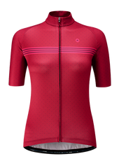 Chapeau! Madeleine Polka Stripe Women Jersey - Devon Red - SpinWarriors