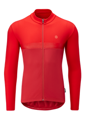 Chapeau! Color Block Men Thermal Jersey - Devon Red - SpinWarriors