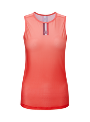 Chapeau! Mesh Neck Stripe Women Sleeveless Baselayer - Watermelon - SpinWarriors
