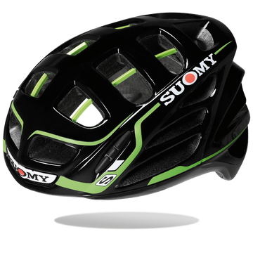 Suomy Gun Wind S-Line Helmet - Black/Green - SpinWarriors