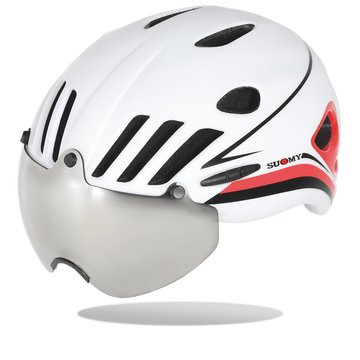 Suomy Vision Helmet - White/Red - SpinWarriors
