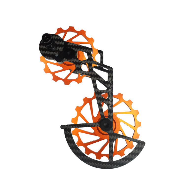 NOVA RIDE Carbon Ceramic Rear Derailleur Shimano Dura Ace & Ultegra - Orange - SpinWarriors