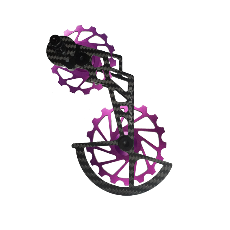 NOVA RIDE Carbon Ceramic Rear Derailleur Shimano Dura Ace & Ultegra - Purple - SpinWarriors