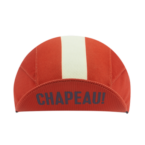 Chapeau! Lightweight Central Stripe Cap - Devon Red - SpinWarriors
