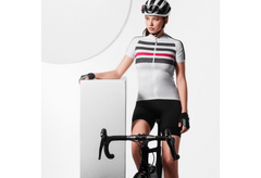 Dotout Stripe Women Jersey - White/Melange Grey - SpinWarriors