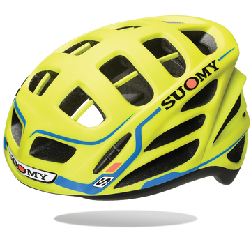 Suomy Gun Wind S-Line Helmet - Yellow/Blue Matt - SpinWarriors