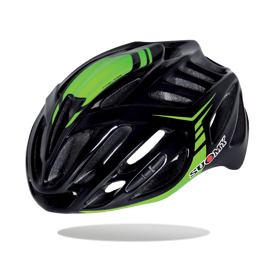 Suomy Timeless Helmet - Black/Green - SpinWarriors