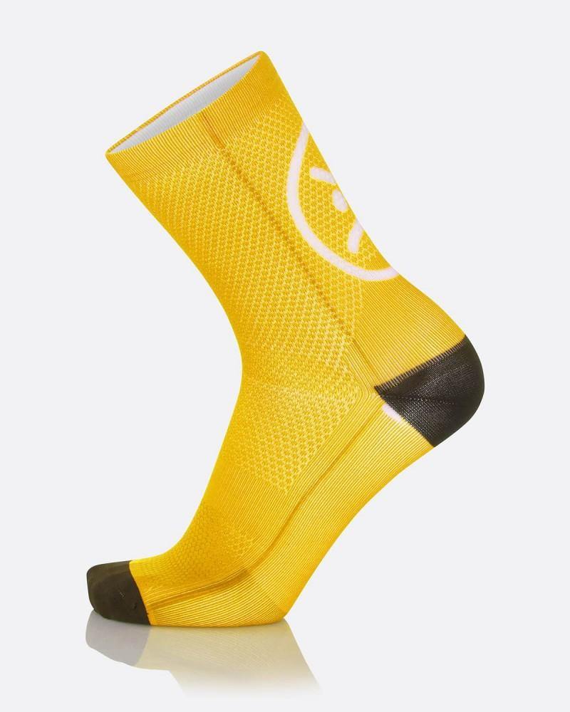 MB Wear Fun Smile Sock - Yellow - SpinWarriors