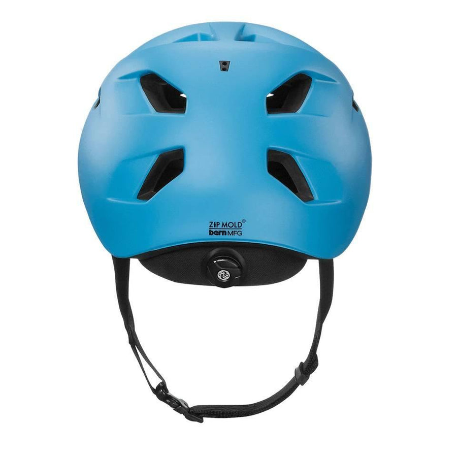 helm sepeda lipat bern allston matte cyan blue