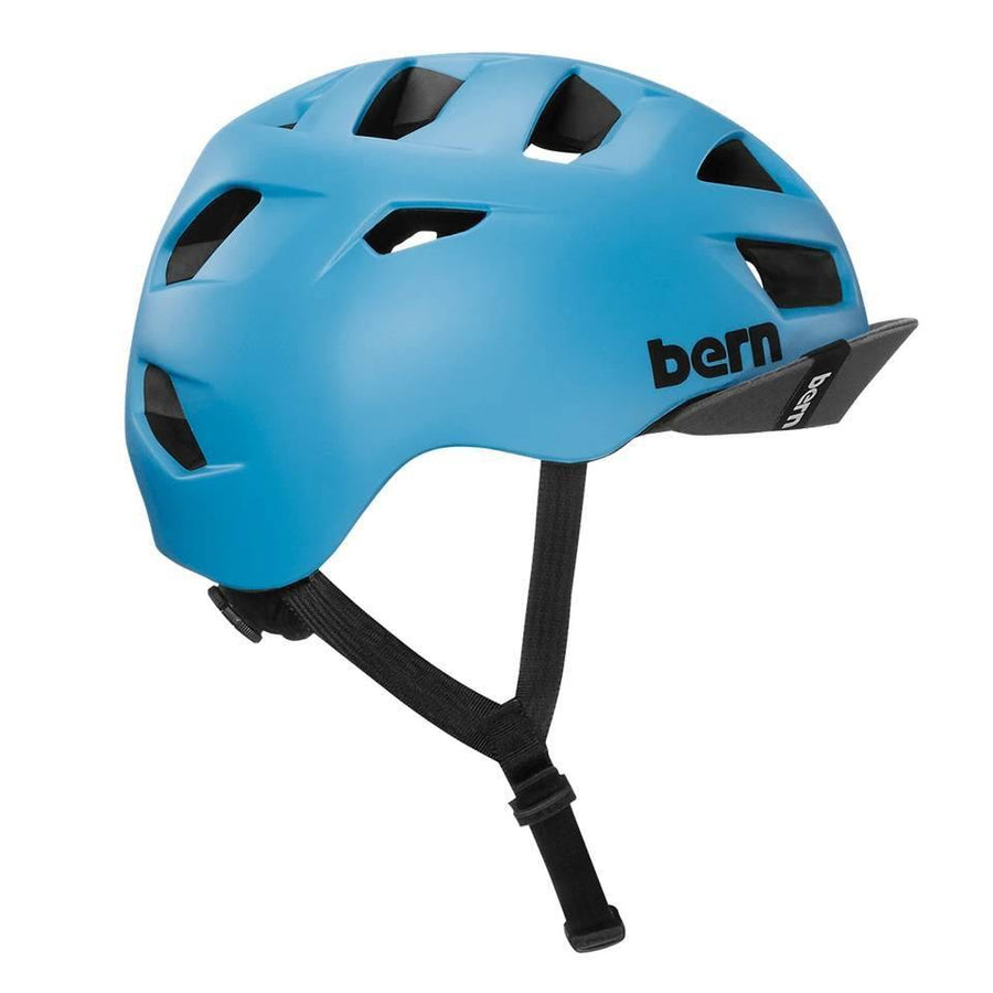 helmet sepeda bern allston matte cyan blue