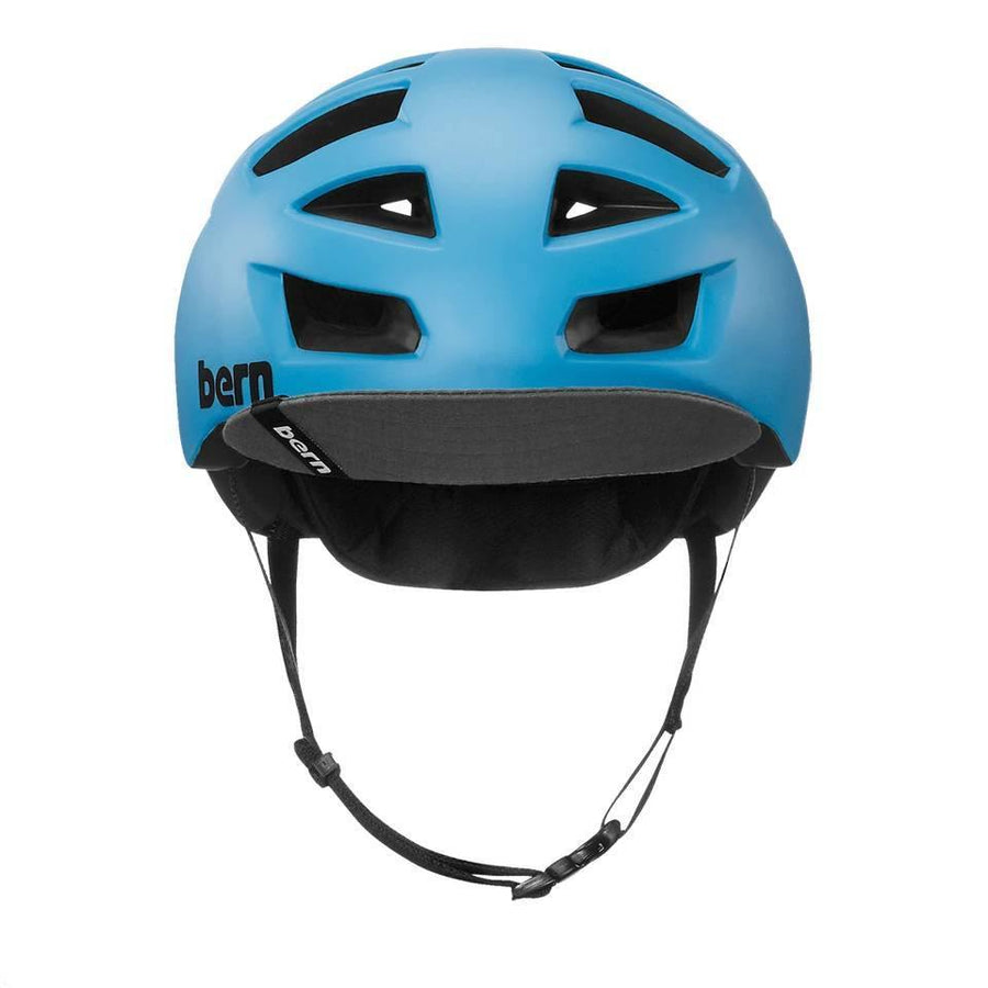helmet sepeda lipat bern allston matte cyan blue