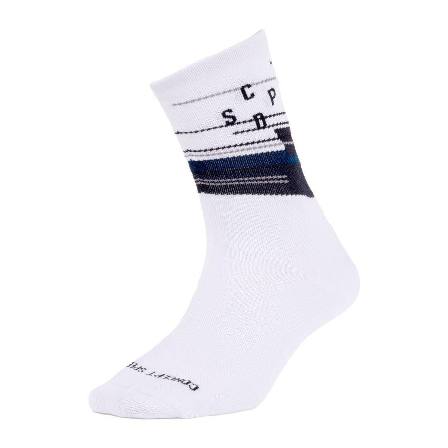 Concept Speed (CSPD) Socks - White/Black - SpinWarriors