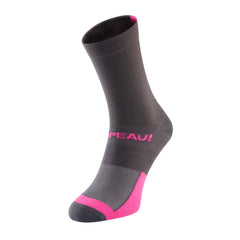 Chapeau! Lightweight Tall Sock - Flint Grey/Hot Pink - SpinWarriors