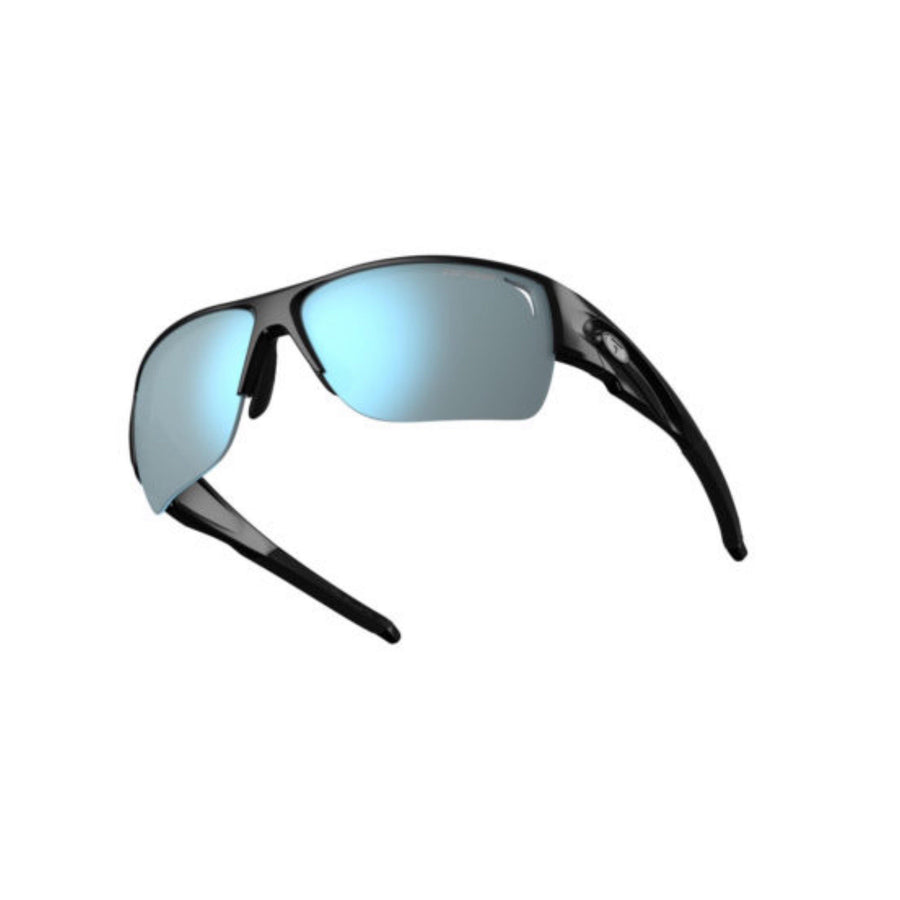 Tifosi Elder SL Gloss Black Sunglasses - Smoke Bright Blue Lens - SpinWarriors