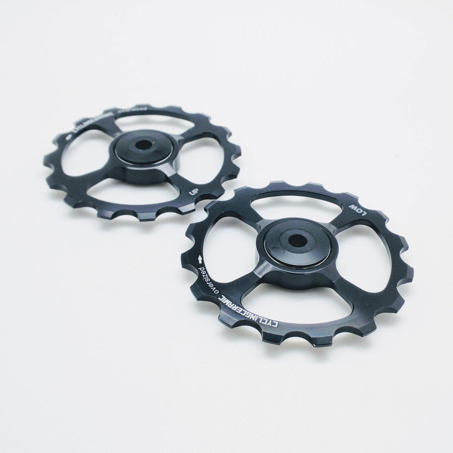 CyclingCeramic Pulley Wheels Shimano 11 - Black - SpinWarriors