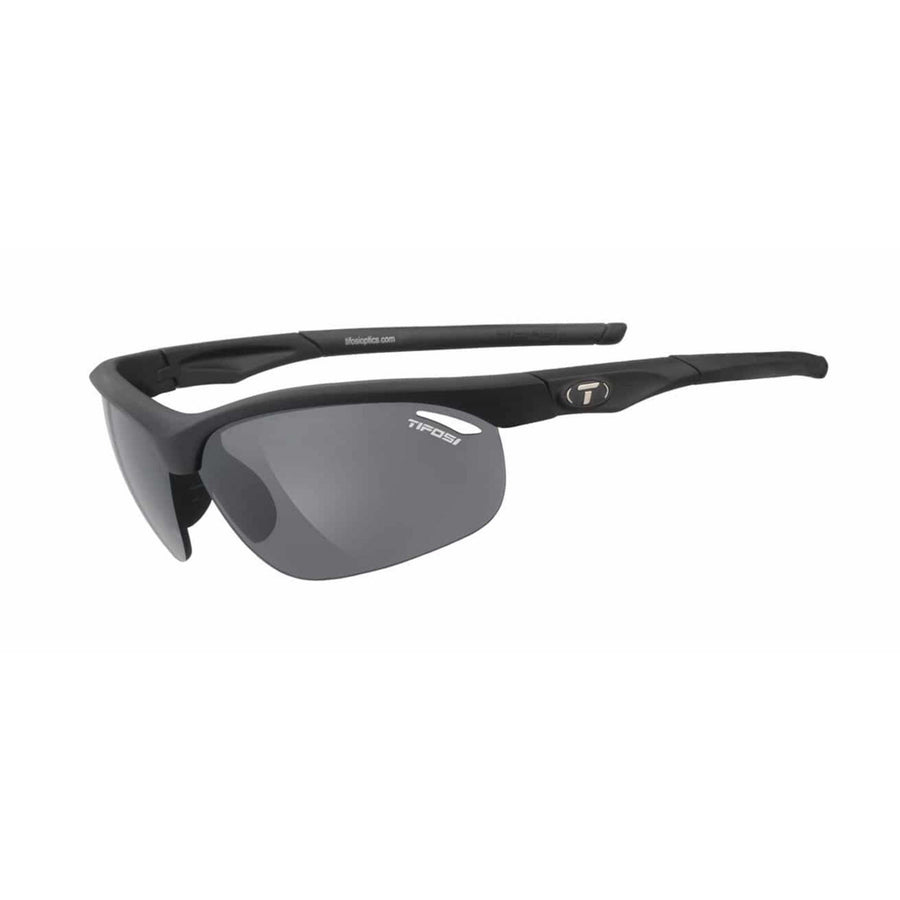 Tifosi Veloce Matte Black Sunglasses - Smoke, AC Red & Clear Lense - SpinWarriors