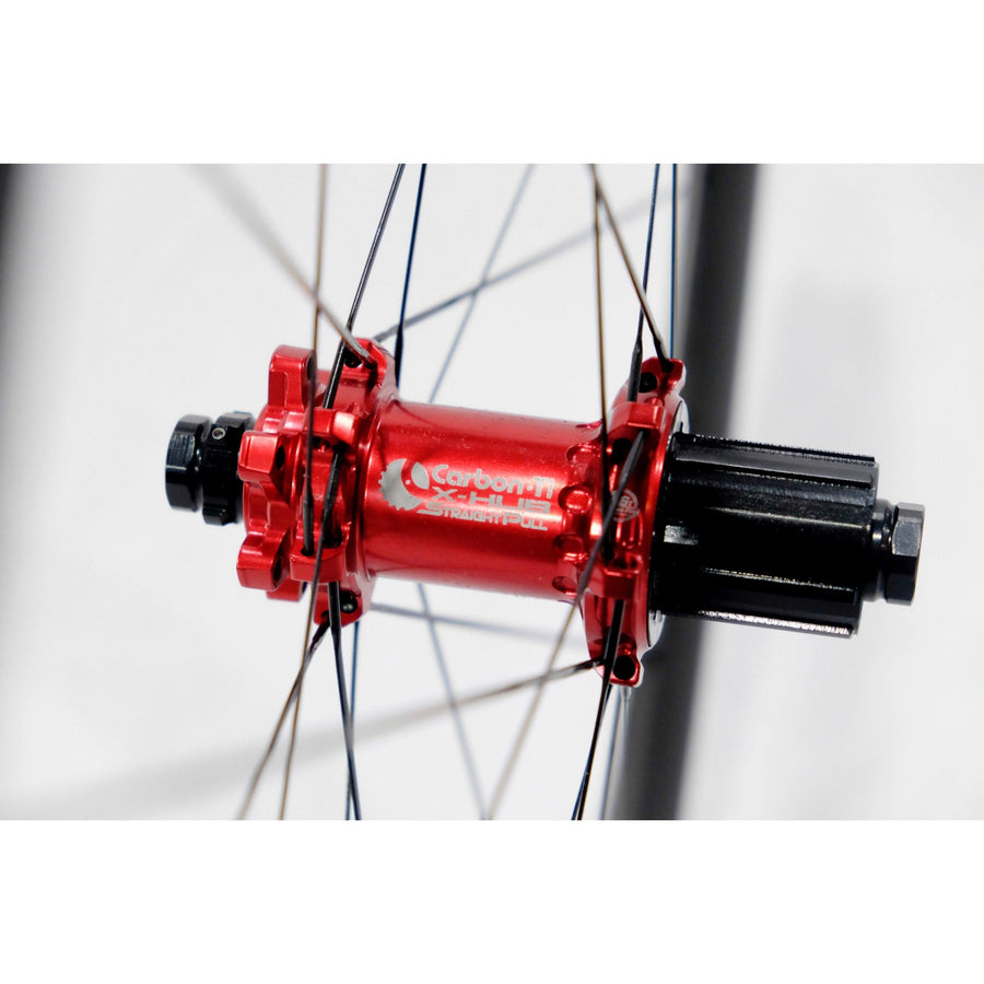 Carbon Ti X-Wheel SpeedCarbon SP 38 Disc Clincher Wheelset - Red Hub - SpinWarriors